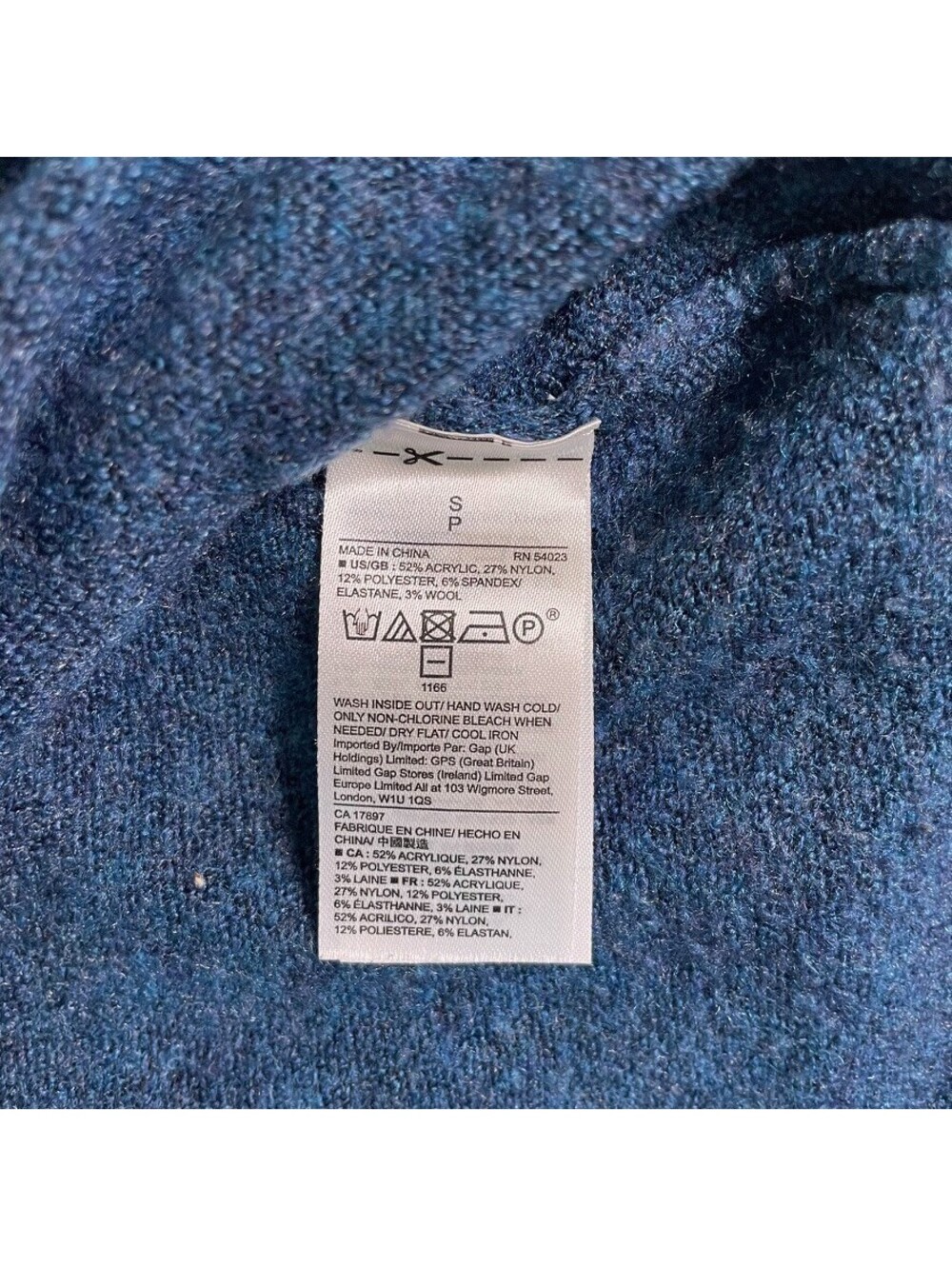 Gap Crew Neck Tunic Sweater Womens S Blue Soft Knit Stretch Pullover Cozy Casual - Picture 9 of 10